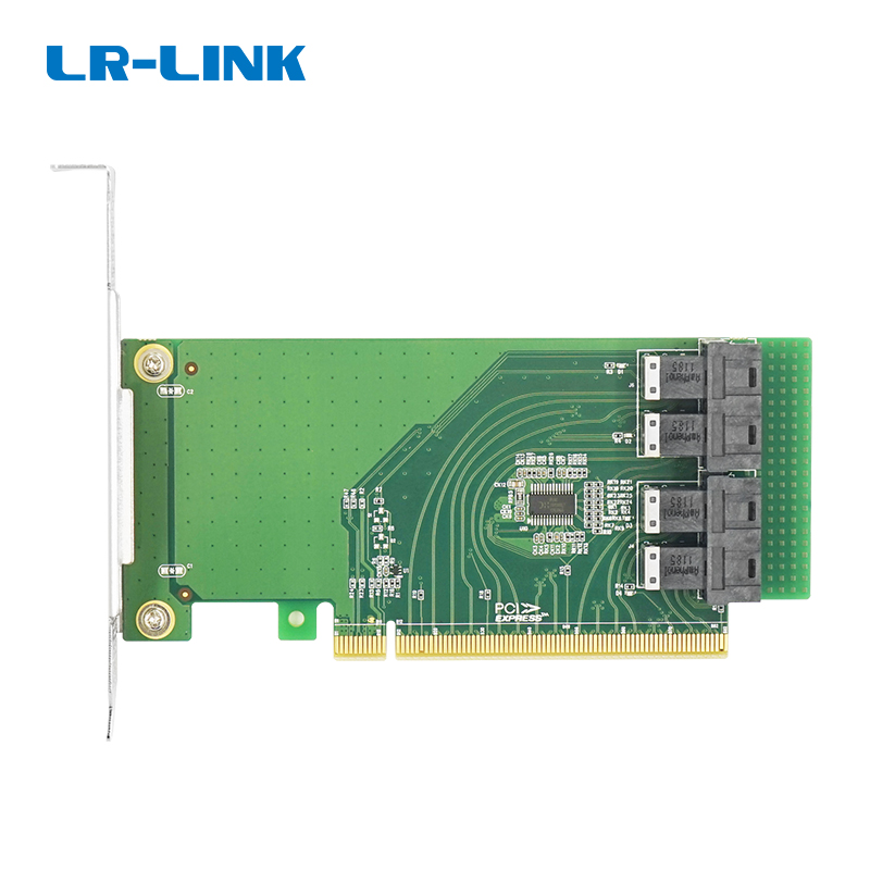 PCIe3.0x16转4口U.2 NVMe SFF-8643转接卡
